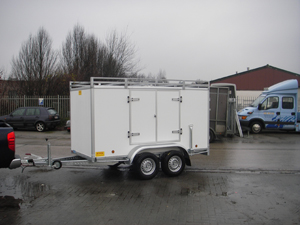 gesloten bakaanhangwagen dubbelas ongeremd 750kg-3mx1m52x1m80